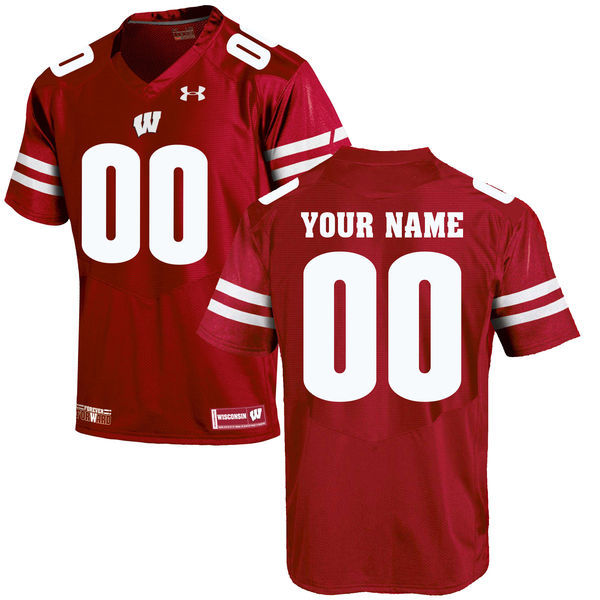 Wisconsin Badgers UA Customized Red Jersey